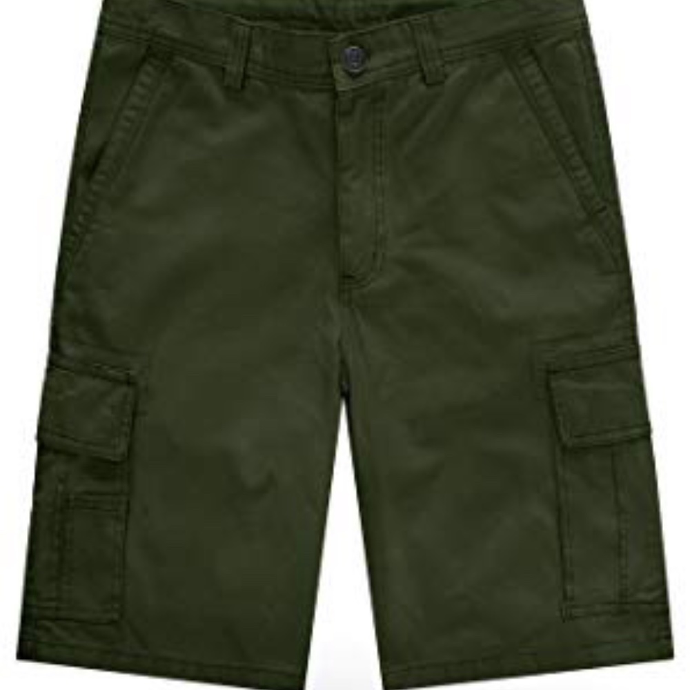 Wantdo Men's Belted Cotton Loose Fit Cargo Shorts